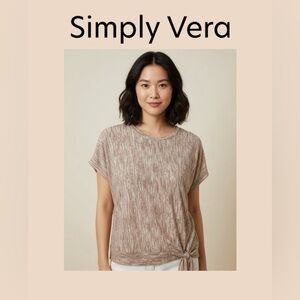 Simply Vera Vera Wang Women’s Short Sleeve Casual Top Size XL
